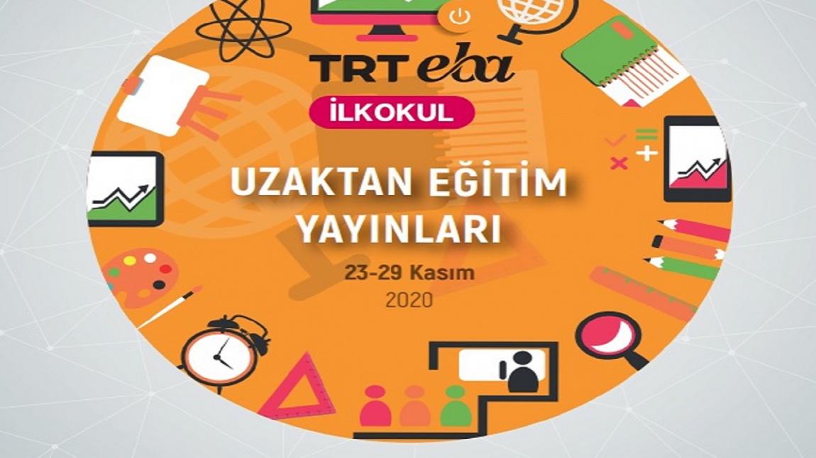 23-29 Kasım 2020 TRT ve EBA Uzaktan Eğitim Programı